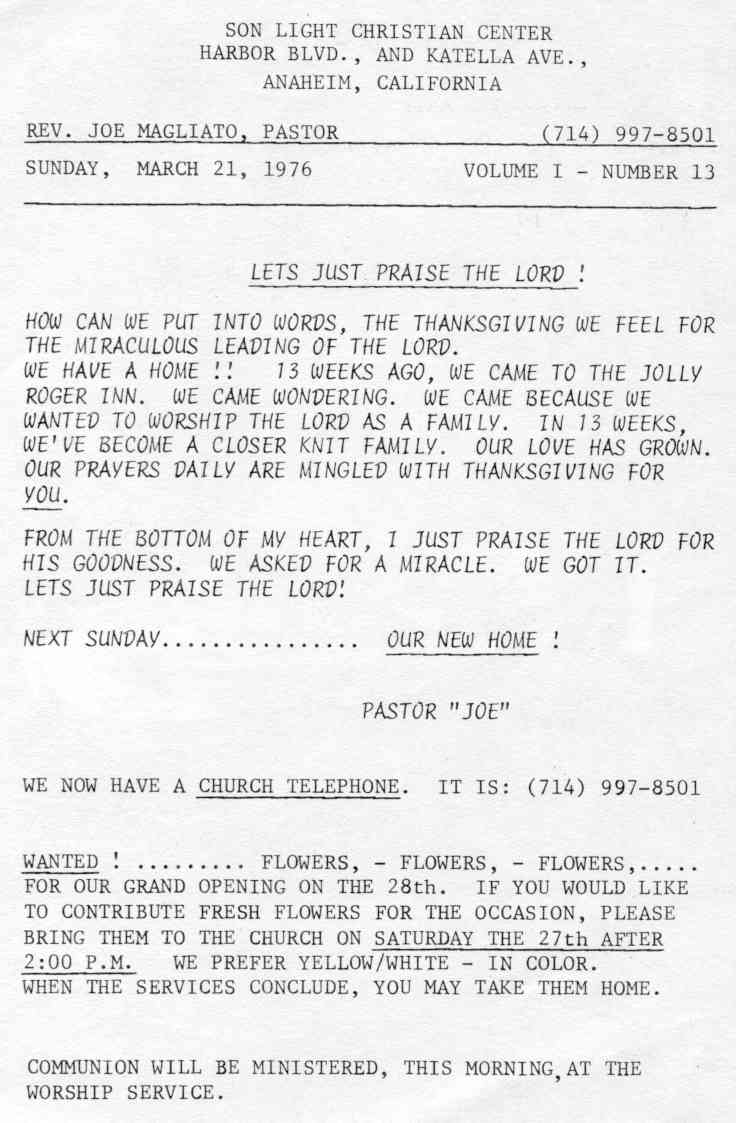 Volume 1, Number 13 - Page 1