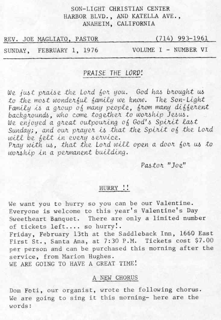 Volume 1, Number 6 - Page 1